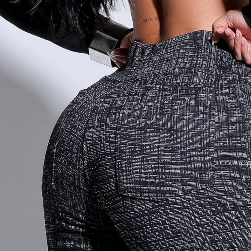 Calça Modeladora Flare Cós Alto Mescla - BE602