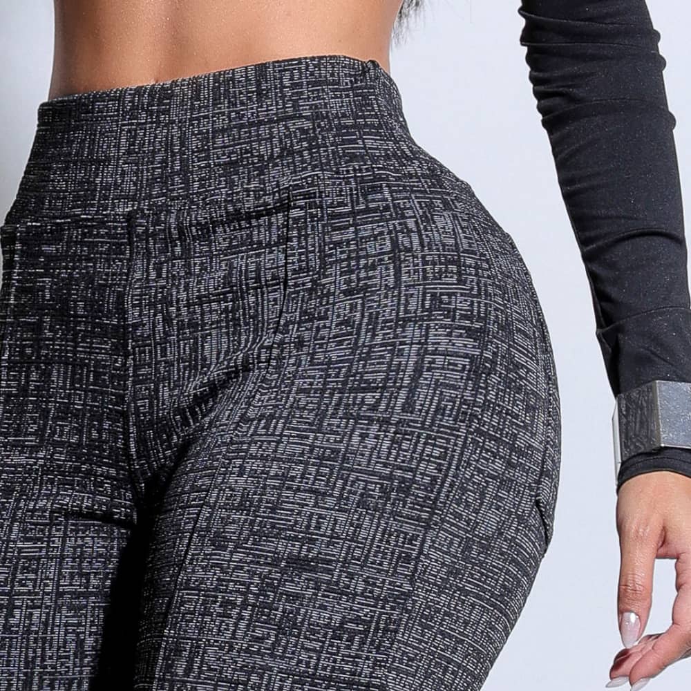 Calça Modeladora Flare Cós Alto Mescla - BE602