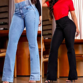 Calça Jeans Flare Modeladora de Cintura Alta